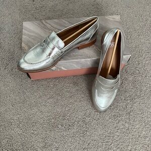 ***SOLD*** NOT FOR SALE Sarto by Franco Sarto Silver Loafers